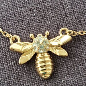 Tag attached. Delicate Bee Charm on a delicate cable chain.